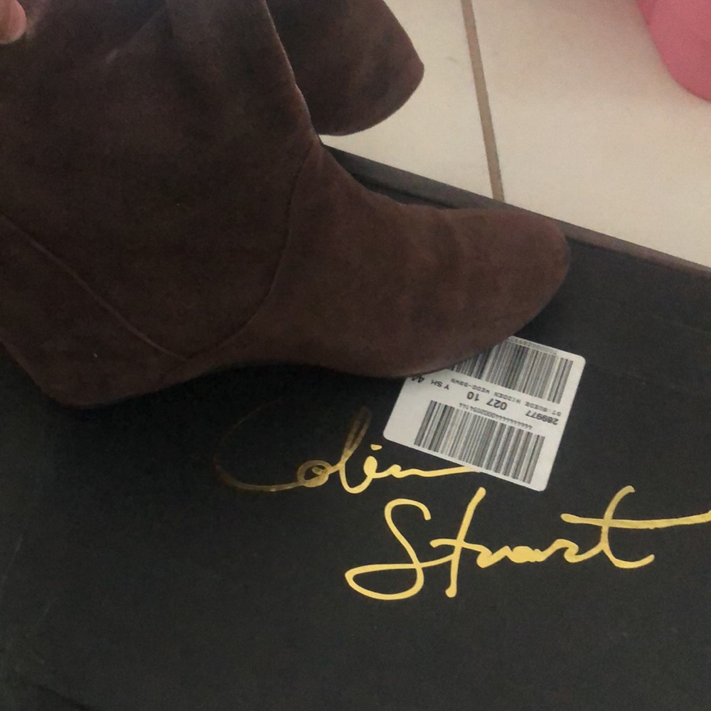 Colin Stuart suede wedge boots